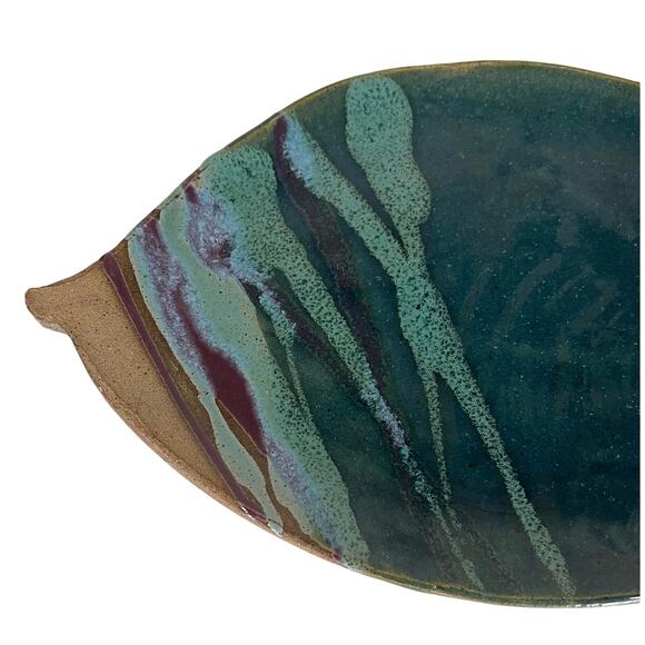 Signed Studio Stoneware Pottery SPARTAWARE Plate Platter Blue Fragrant Mushroom - Picture 3 of 10